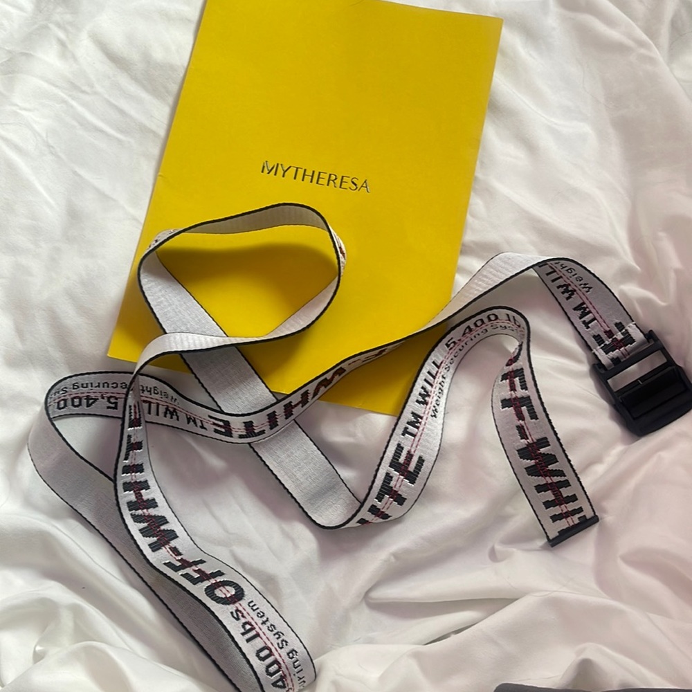 Black and White Off-White Belt